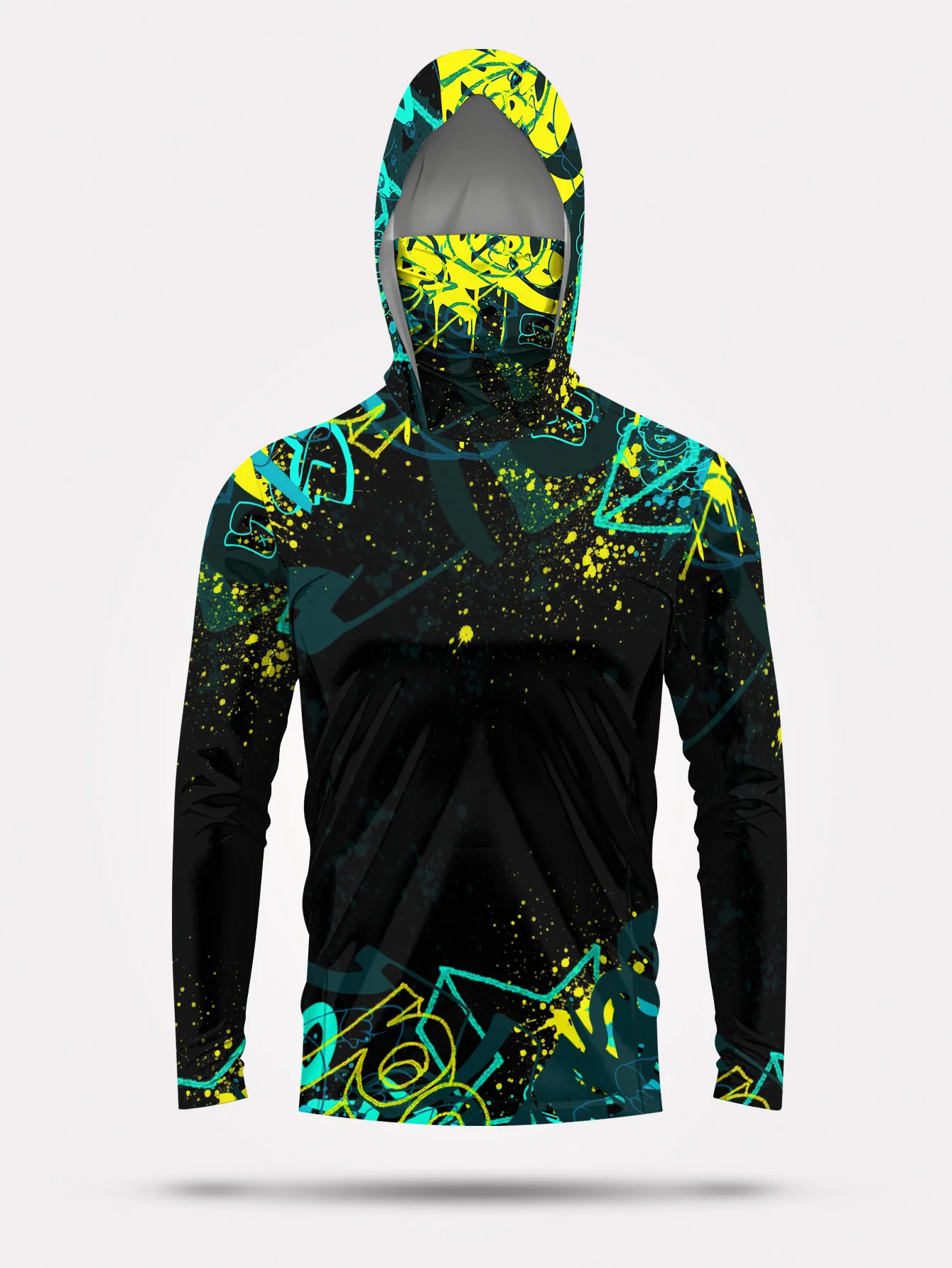 Men UPF50+ Fishing Hoodie With - Fishing Mask Sun Protection recension och pris