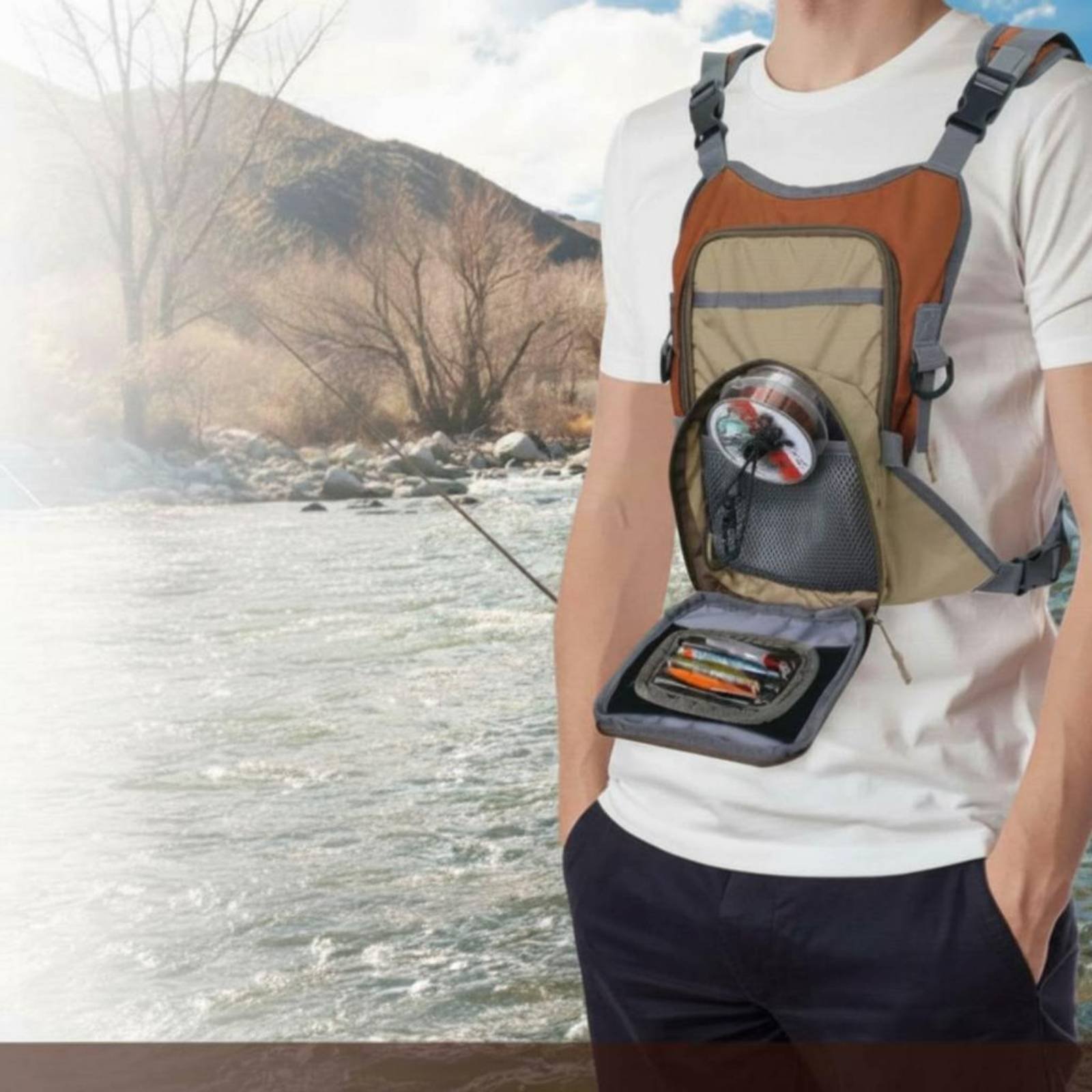 Fishing Vest Fly Fishing Chest - Fishing Bag Waterproof recension och pris