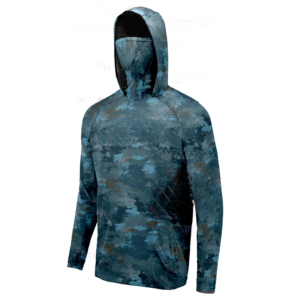 Men's Fishing Hoodie Shirts UP - Fishing Mask Sun Protection recension och pris